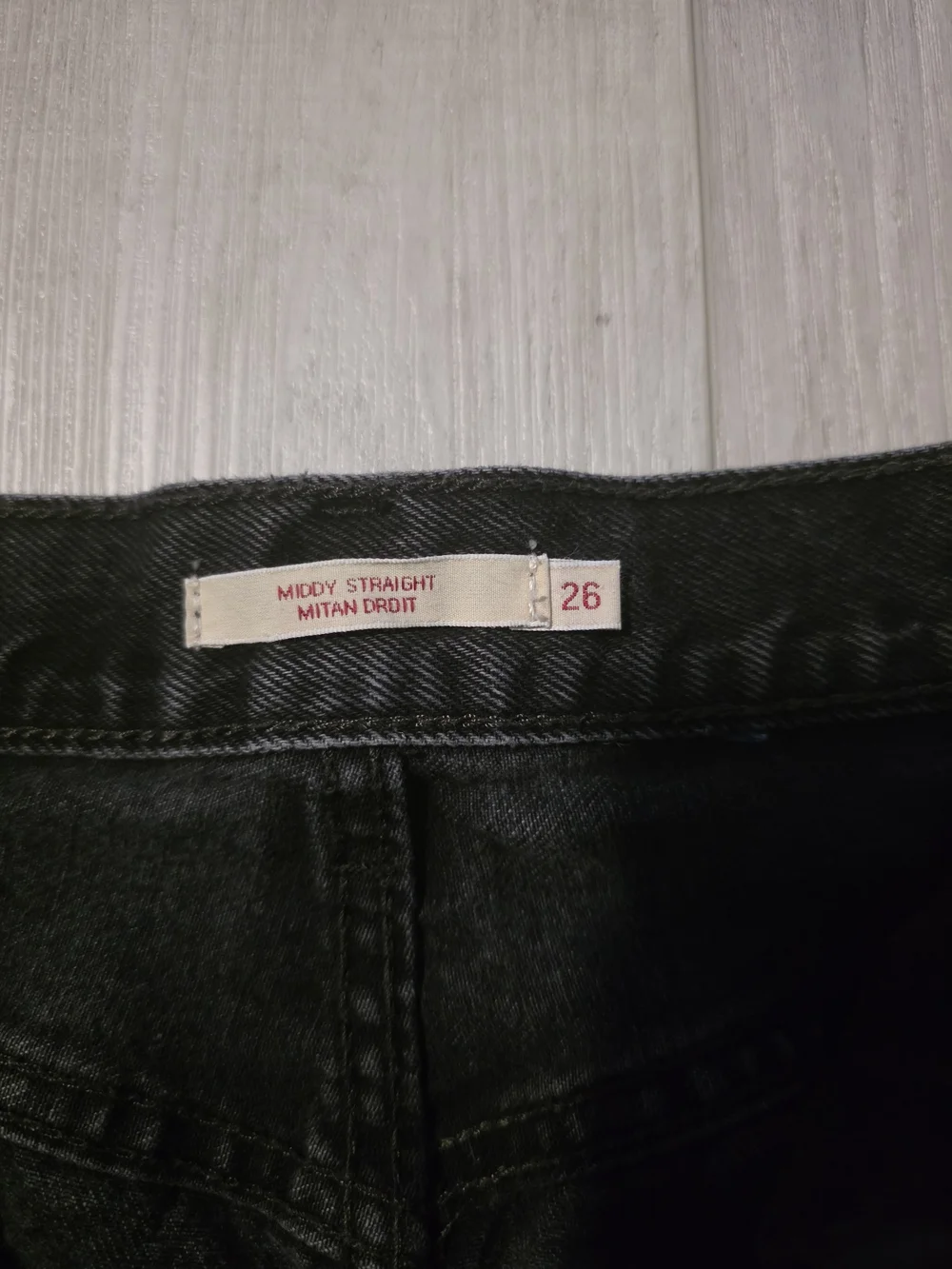Levi’s Premium Midy Straight Black Washed Jeans Women’s Size 26 - Picture 9 of 16